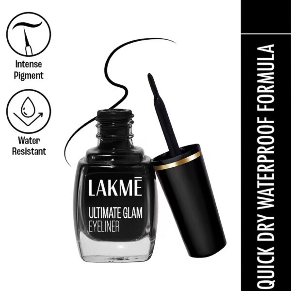 Lakme Ultimate Glam Eye Liner - Semi Matte Black (9 ml)