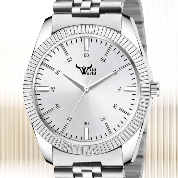 Wild world Lifestyle Specialty Quartz Watch with Stainless Steel Strap Premium Men's Analog Quartz Watch