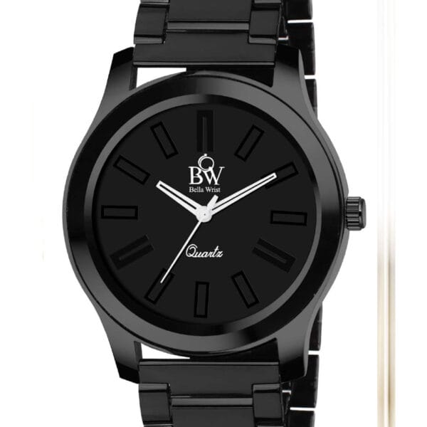 Wild World Lifestyle Men’s full black strap Analogue Wrist Watch for Office, Party & Casual Wear