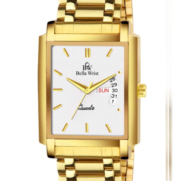 Bella wrist golden Day and Date Functioning wrist watch for party, casual and office wear – for men