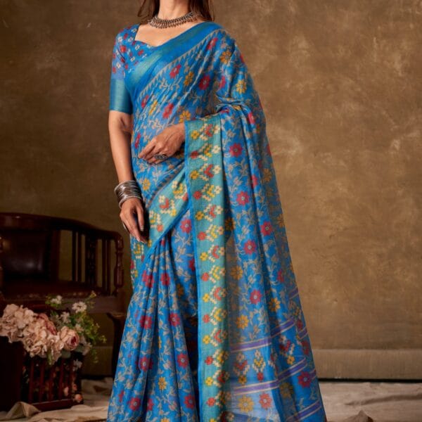 Floral Pulzari Silk Saree