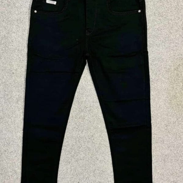 Men Skinny Mid Rise Black Jeans