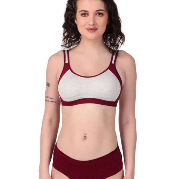 Fancy Non-padded Bra+Panty set for Women