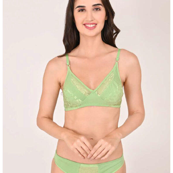 Fancy Non-padded Bra+Panty set for Women