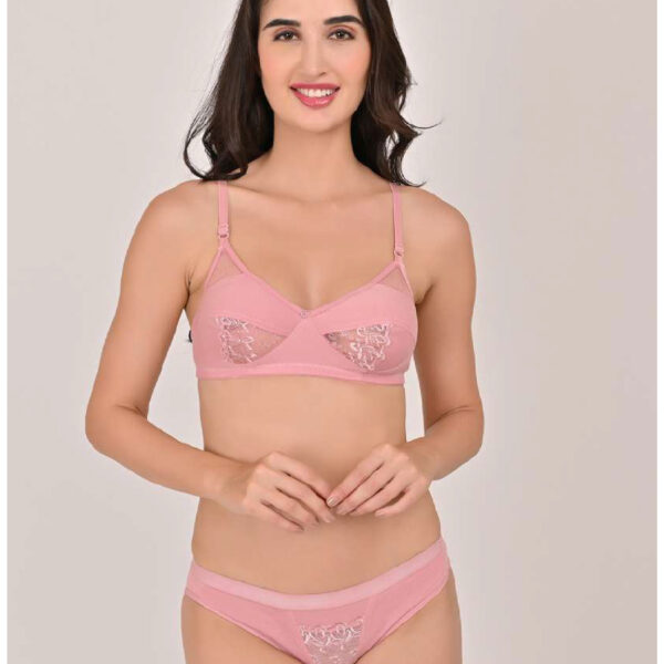 Fancy Non-padded Bra+Panty set for Women