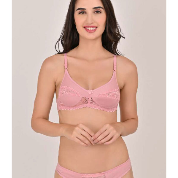 Fancy Non-padded Bra+Panty set for Women