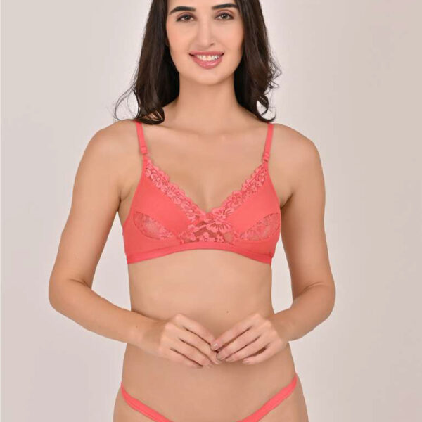 Fancy Non-padded Bra+Panty set for Women