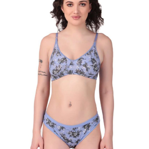Fancy Non-padded Bra+Panty set for Women