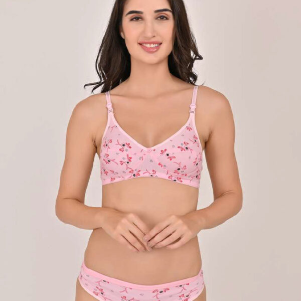 Fancy Non-padded Bra+Panty set for Women
