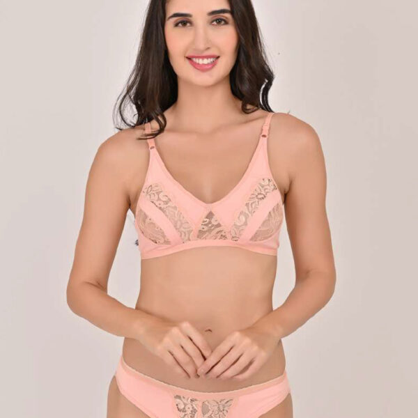 Fancy Non-padded Bra+Panty set for Women
