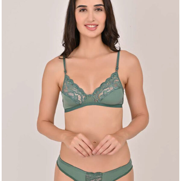 Fancy Non-padded Bra+Panty set for Women
